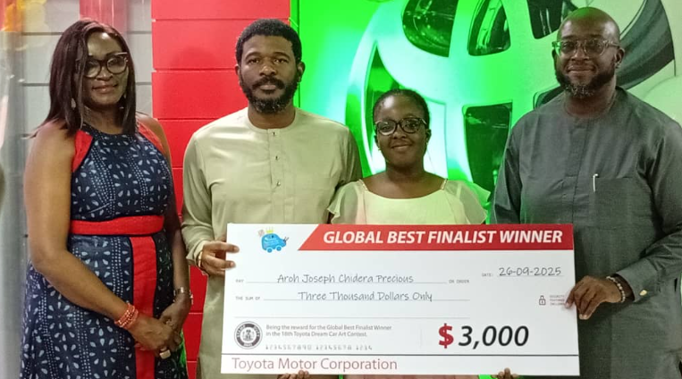 Precious Aroh puts Nigeria On Global Map In 18th Toyota’s Dream Car Art Contest