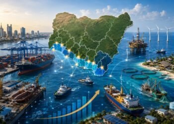Please construct a business journalism image from this "Nigeria littoral states should drive investments to tap $24trn blue economy