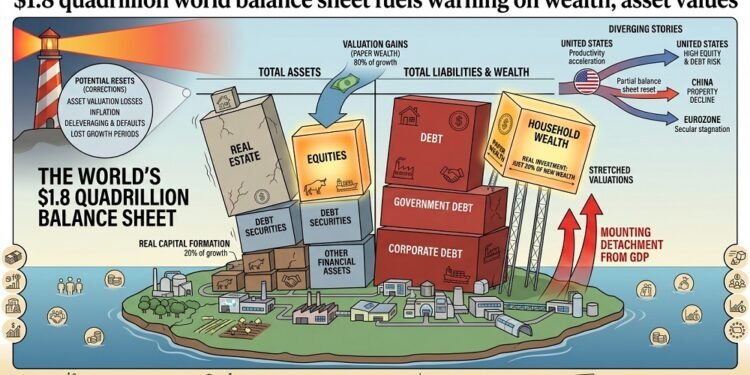 $1.8 quadrillion world balance sheet fuels warning on wealth, asset values