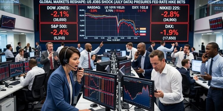 Global markets reshape as US jobs shock pressures bets on Fed rate hike