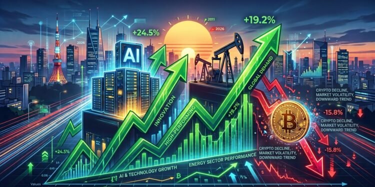 AI, oil create investment winners as crypto struggles in 2026